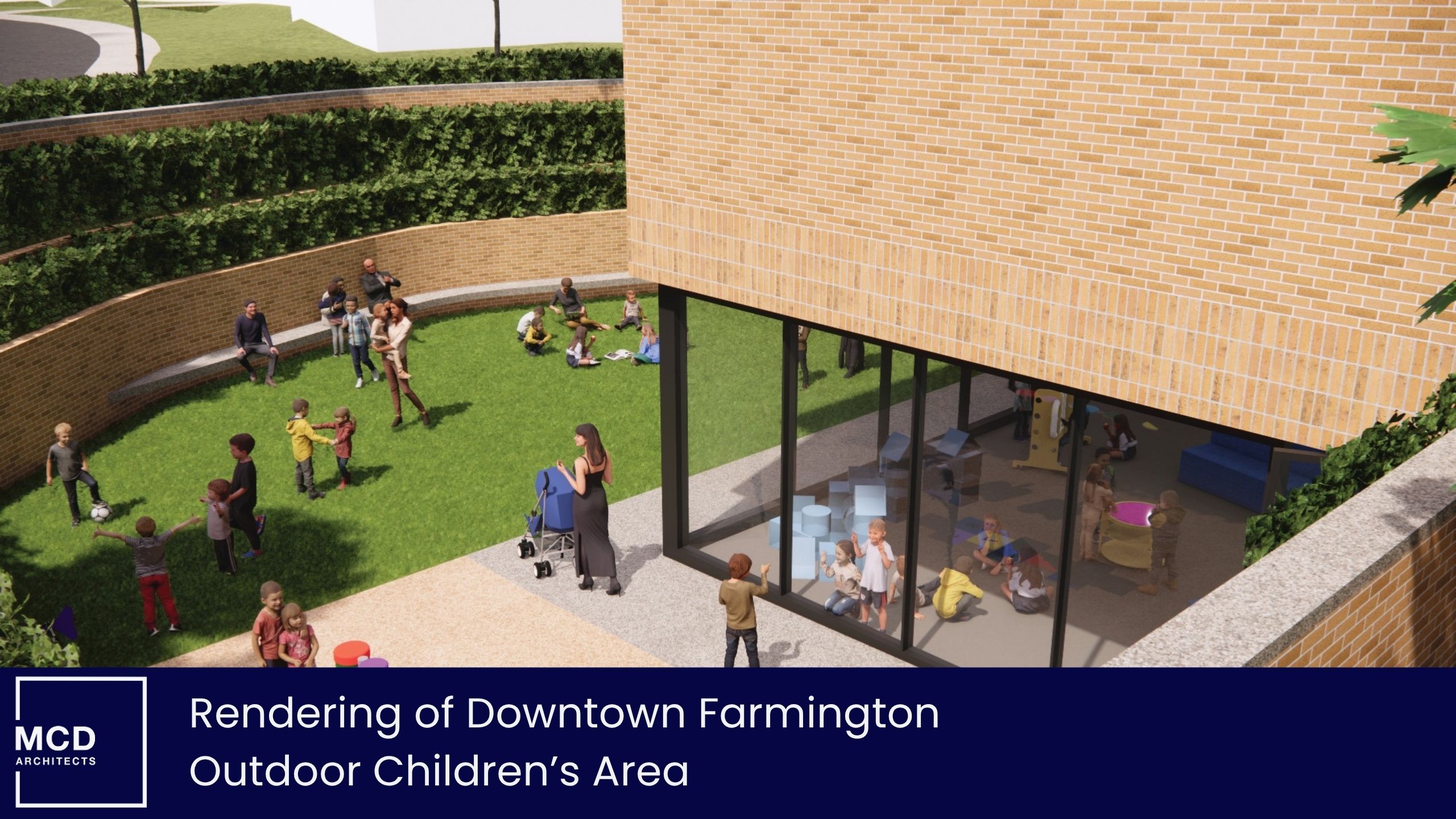 Rendering of Downtown Farmington Outdoor Children's Area